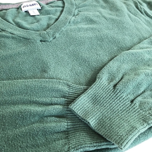 Old Navy V-Neck Solid Green Men’s Sweater XL - Picture 5 of 9